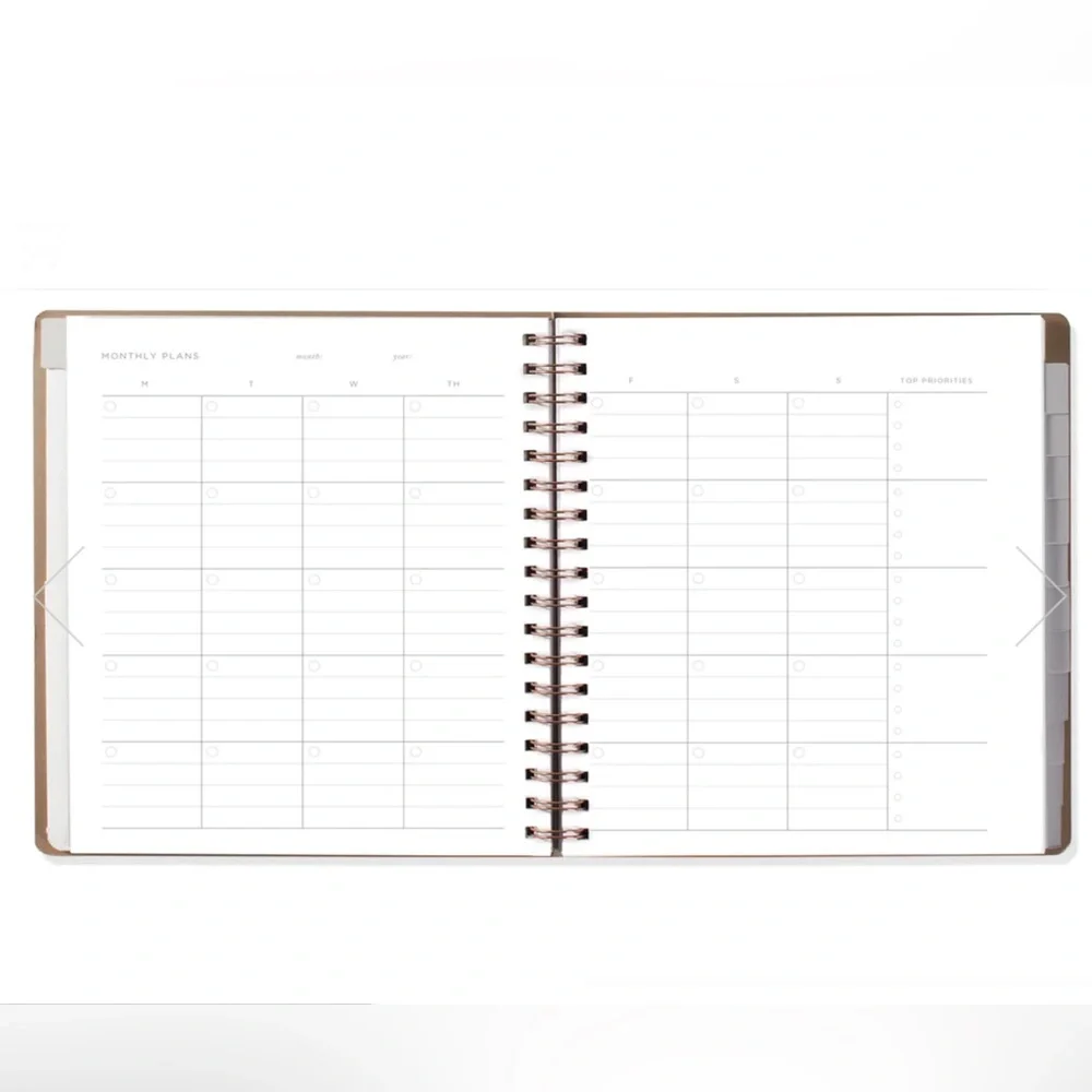 Megan Galante non-dated monthly planner-12 month-pocket & tab-divider-152 pg-NWT